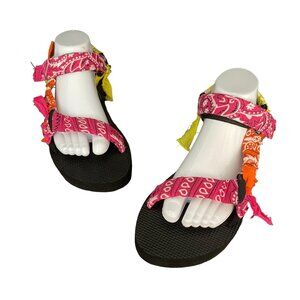 Arizona Love Trekky Women's Sandal Colorful Bandana Straps, Size 42 NWOB